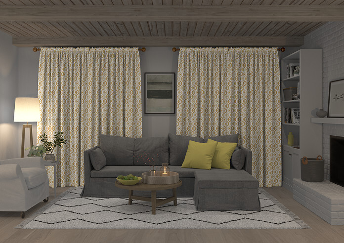 Gusta, Ochre - Made to Measure Curtains - Image 7